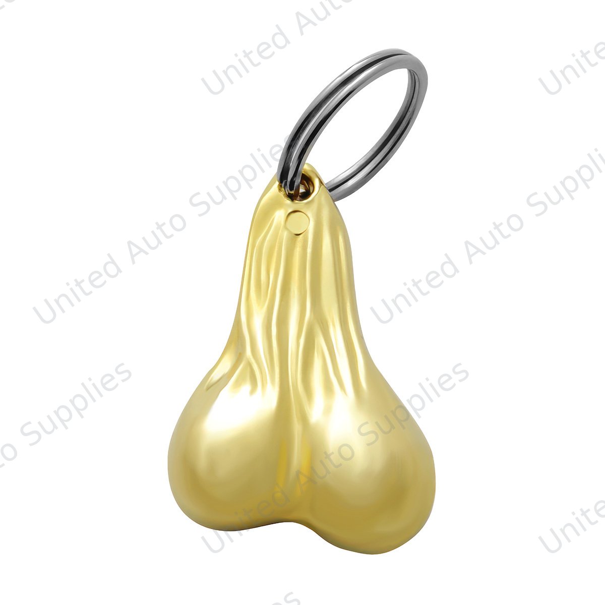 2.5" Small Die-Cast Low-Hanging Balls Novelty Keychain - Gold