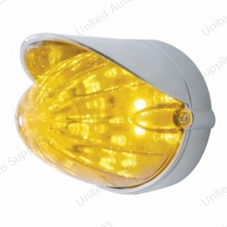 19 LED Watermelon Grakon 1000 Flush Mount Kit With Visor - Amber LED/Amber Lens