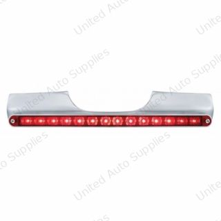 Motorcycle Rear Signal Light Bar With 14 LED 12" Light Bar - Red LED/Red Lens