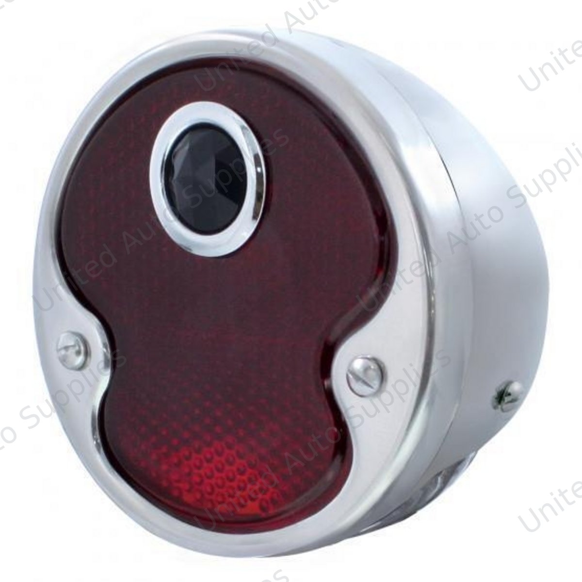 Tail Light Assembly With SS Housing & Blue Dot Lens For Ford Car (1932) & Truck (1932-1942)- L/H