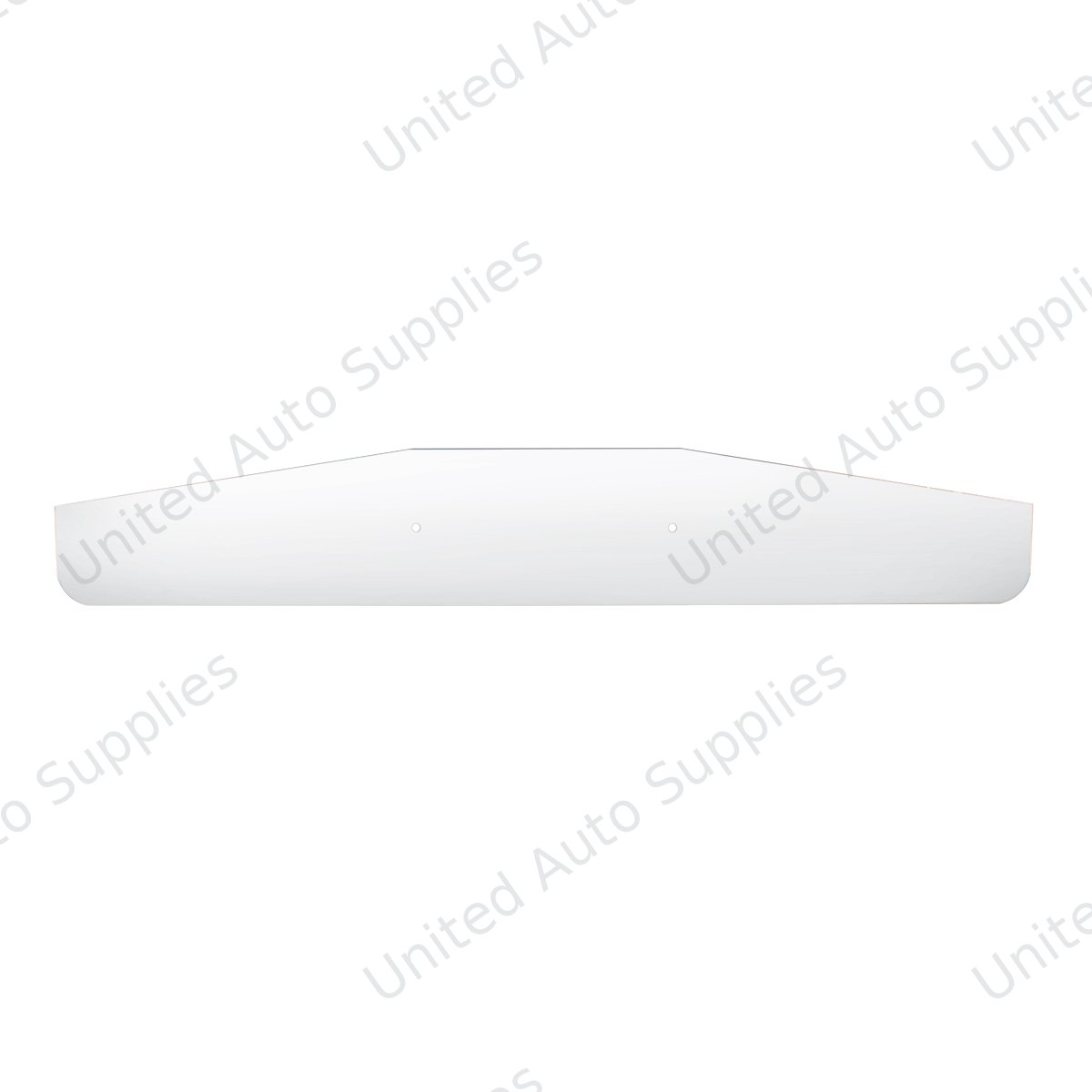 4" X 24" Chrome Bottom Mud Flap Plate With Welded Stud & Oval Emblem Cutout
