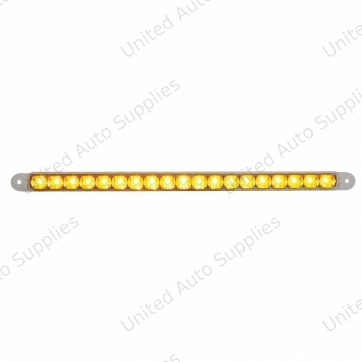 19 LED 12" Reflector Turn Signal Light Bar - Amber LED/Clear Lens (Bulk)