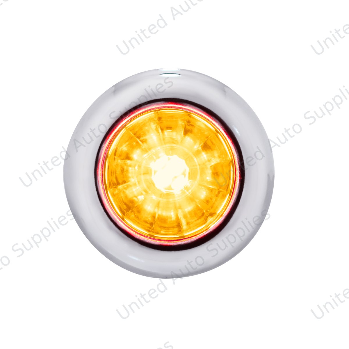 4 LED Dual Function 3/4" Mini Watermelon Light (Clearance/Marker) - Amber LED/Clear Lens