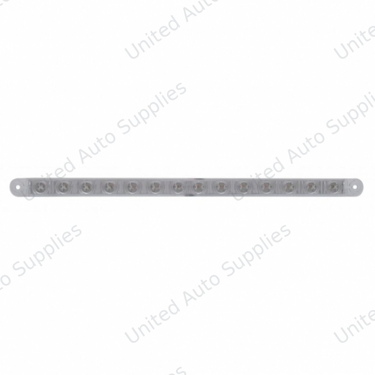 14 LED 12" Sequential Light Bar Only - Amber LED/Clear Lens (Bulk)
