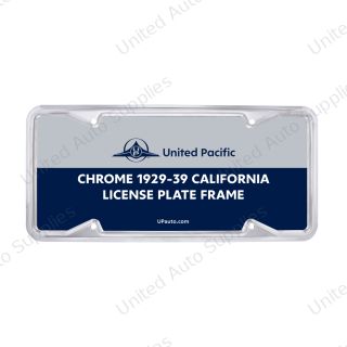 Chrome 1929-39 California License Plate Frame