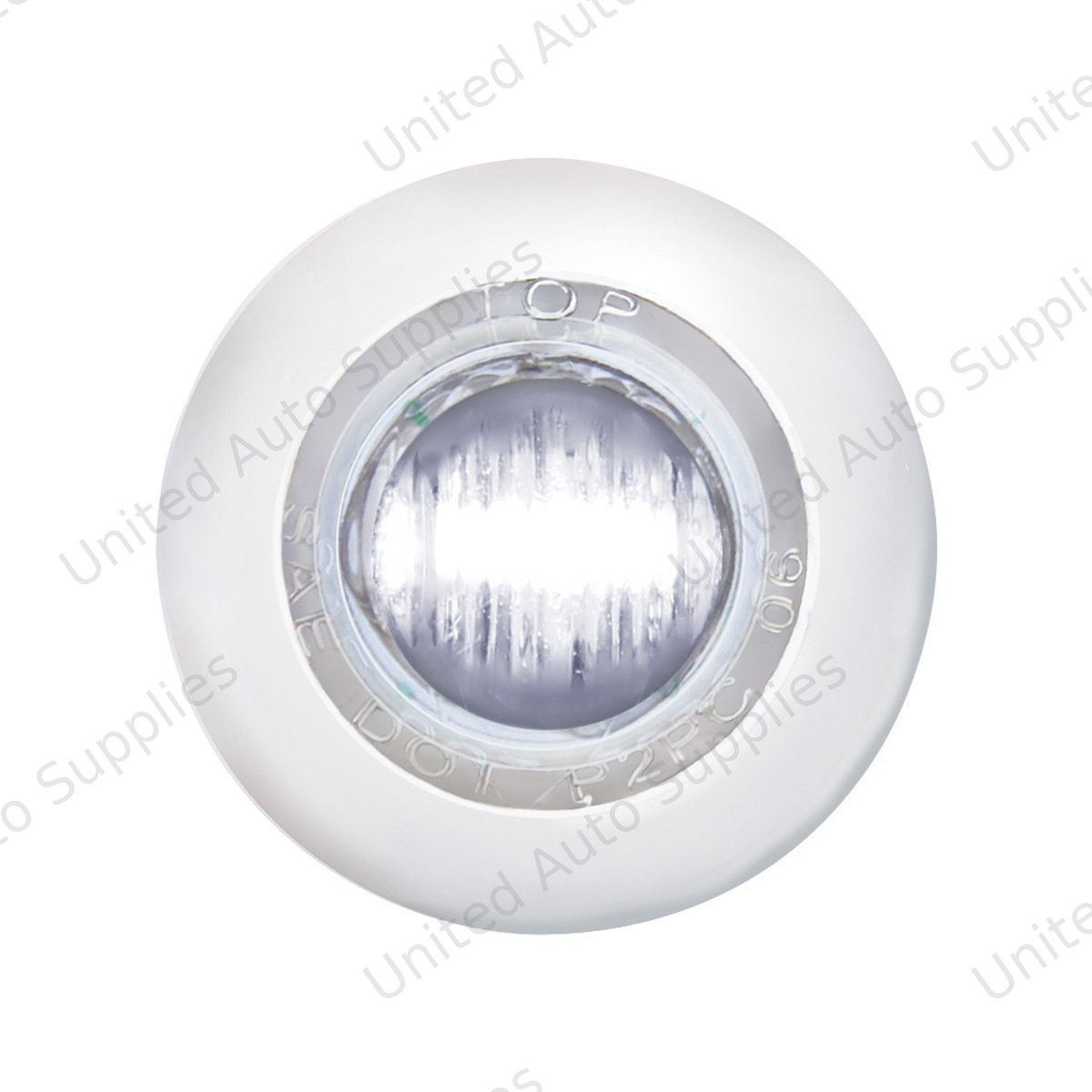 3 LED 3/4" Mini Light With Bezel (Clearance/Marker) - White LED/Clear Lens