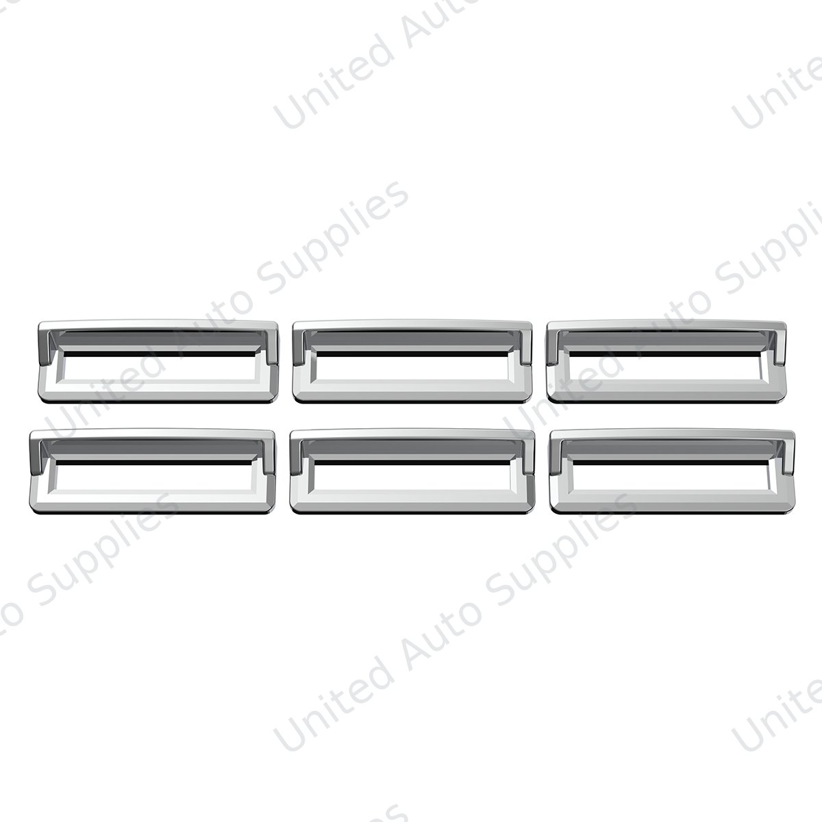 Chrome Plastic Indicator Label Covers With Visor For Freightliner Classic/FLD (6 Pack)