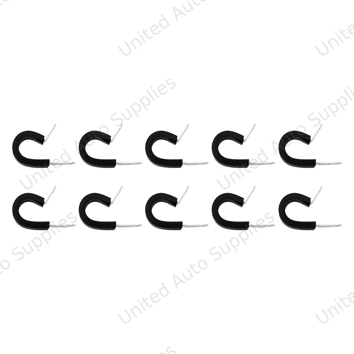 1/2" I.D. Santoprene Insulated Clamps w/ 1/4" Mounting Hole (10-Pack)