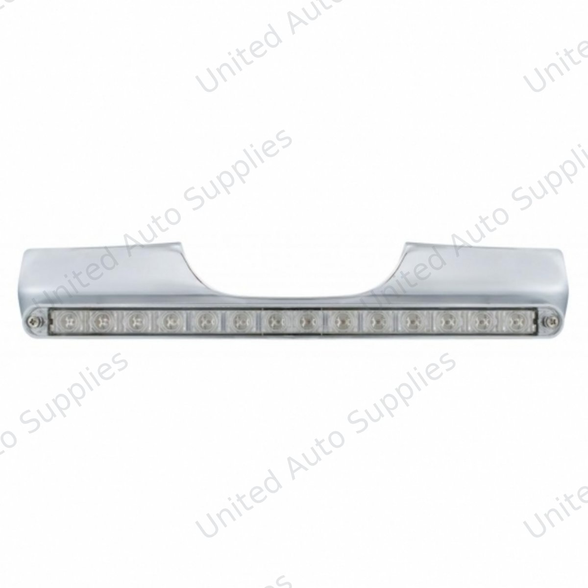 Motorcycle Rear Signal Light Bar With 14 LED 12" Light Bar - Red LED/Clear Lens