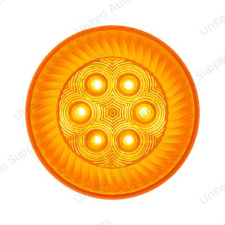 16 LED 4" Round Turbine Light (Turn Signal) - Amber LED/Amber Lens