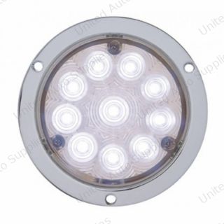 10 LED 4" Flange Mount Back-Up Light -White LED/Clear Lens