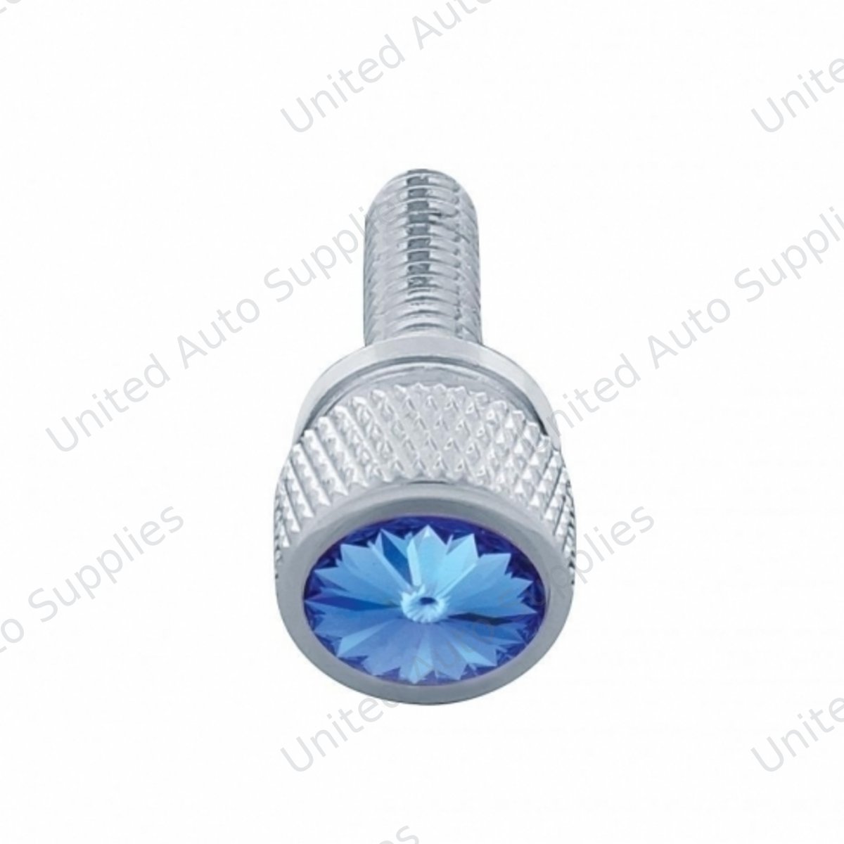 3/4" Short M6-1.0 Dash Screw For Kenworth - Blue Crystal (12-Pack)
