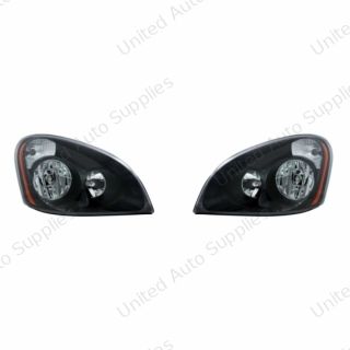 "Blackout" Headlight Set For 2008-2017 Freightliner Cascadia (Pair)