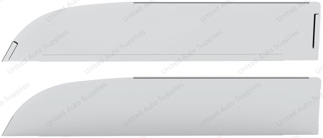 430 Stainless Steel 6.5" Chop Top Window Trim For 2012-2017 Peterbilt 567 & 579 (Pair)