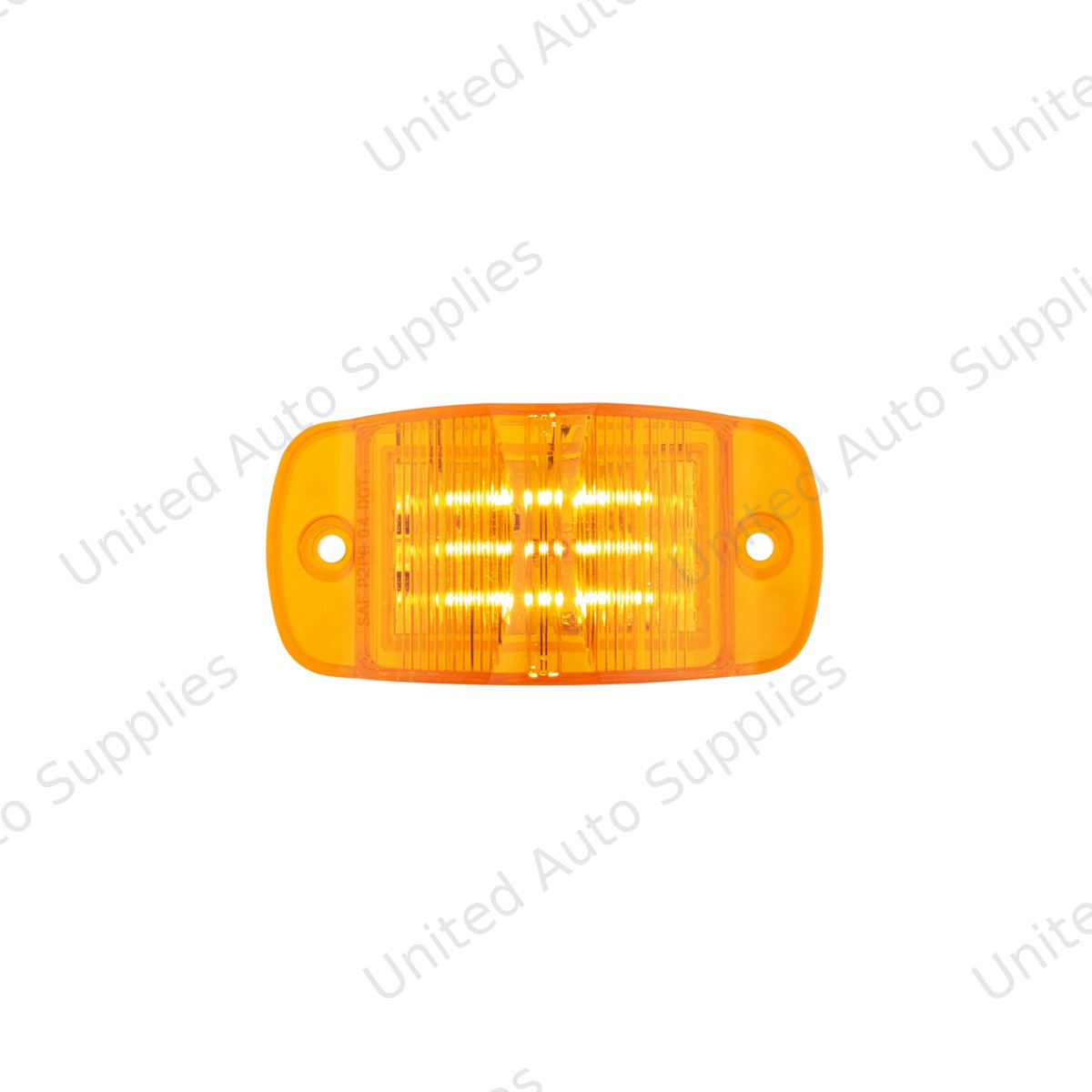 8 LED Rectangular Clearance/Marker Light- Amber LED/Amber Lens (Bulk)