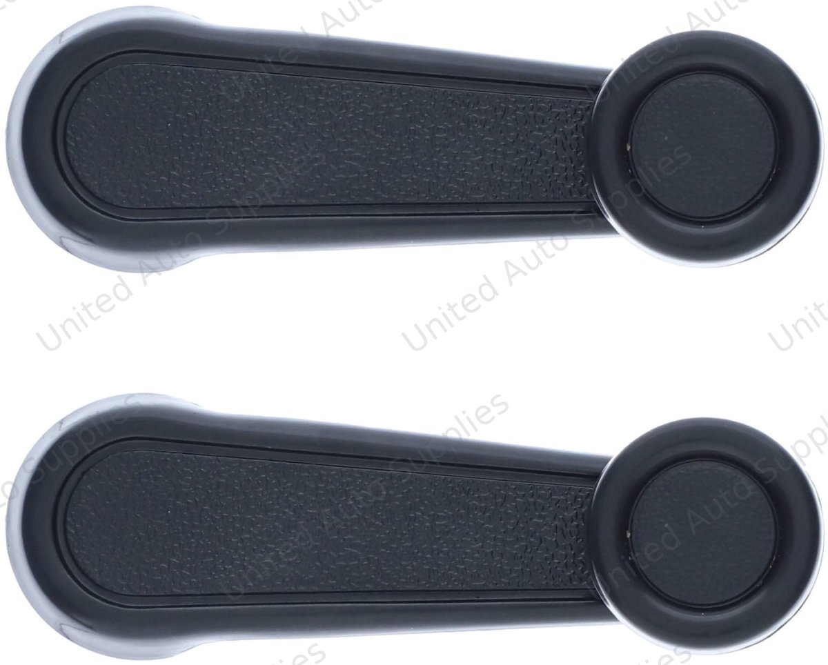 Window Crank Handle (2pcs) Plastic, Metal Texture Black for 1984-2026 Toyota Land Cruiser; 1990-1992 Daihatsu Rocky