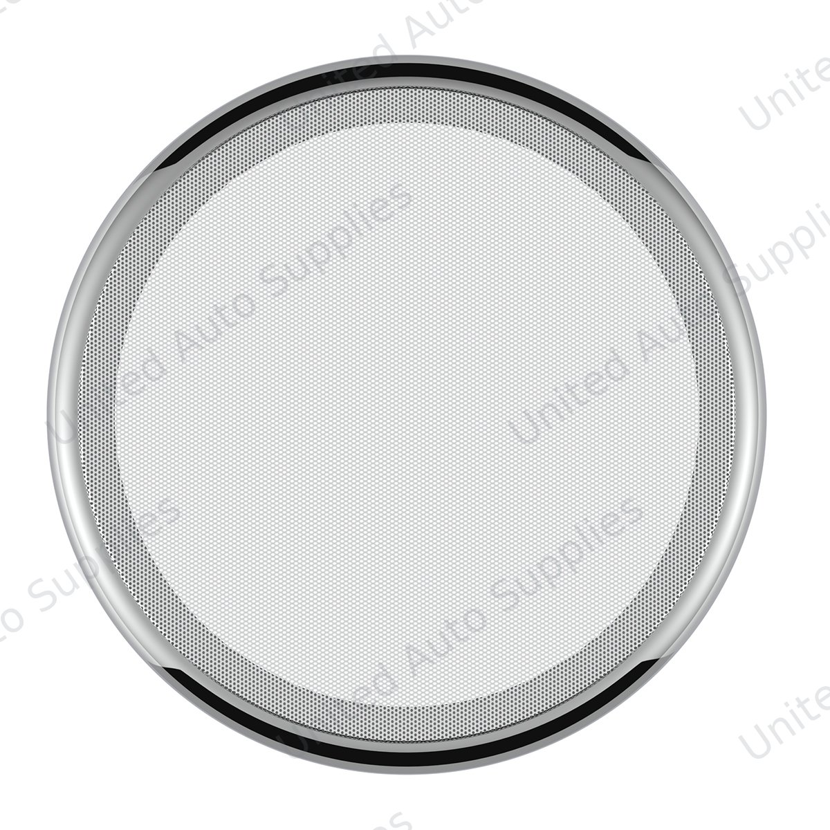 Chrome 7-1/4" Round Speaker Cover For Peterbilt 389 (2008+), 388 (2008-2014), 379/378/335/330 (1995-2000), Snap-On