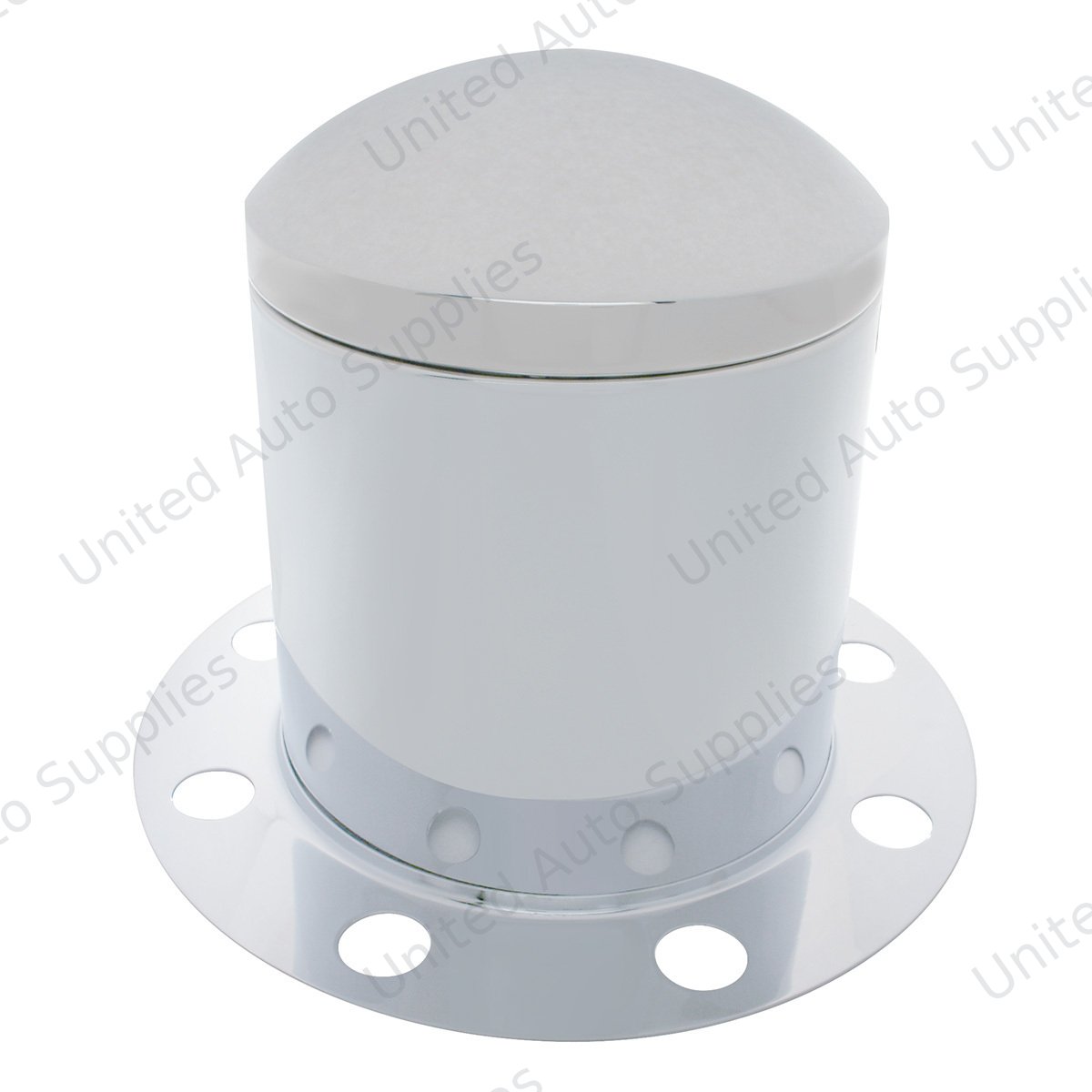 Chrome Dome Rear Axle Cover 3PC Kit For 33mm Nut Cover - Steel/Aluminum Wheel (8 Holes)