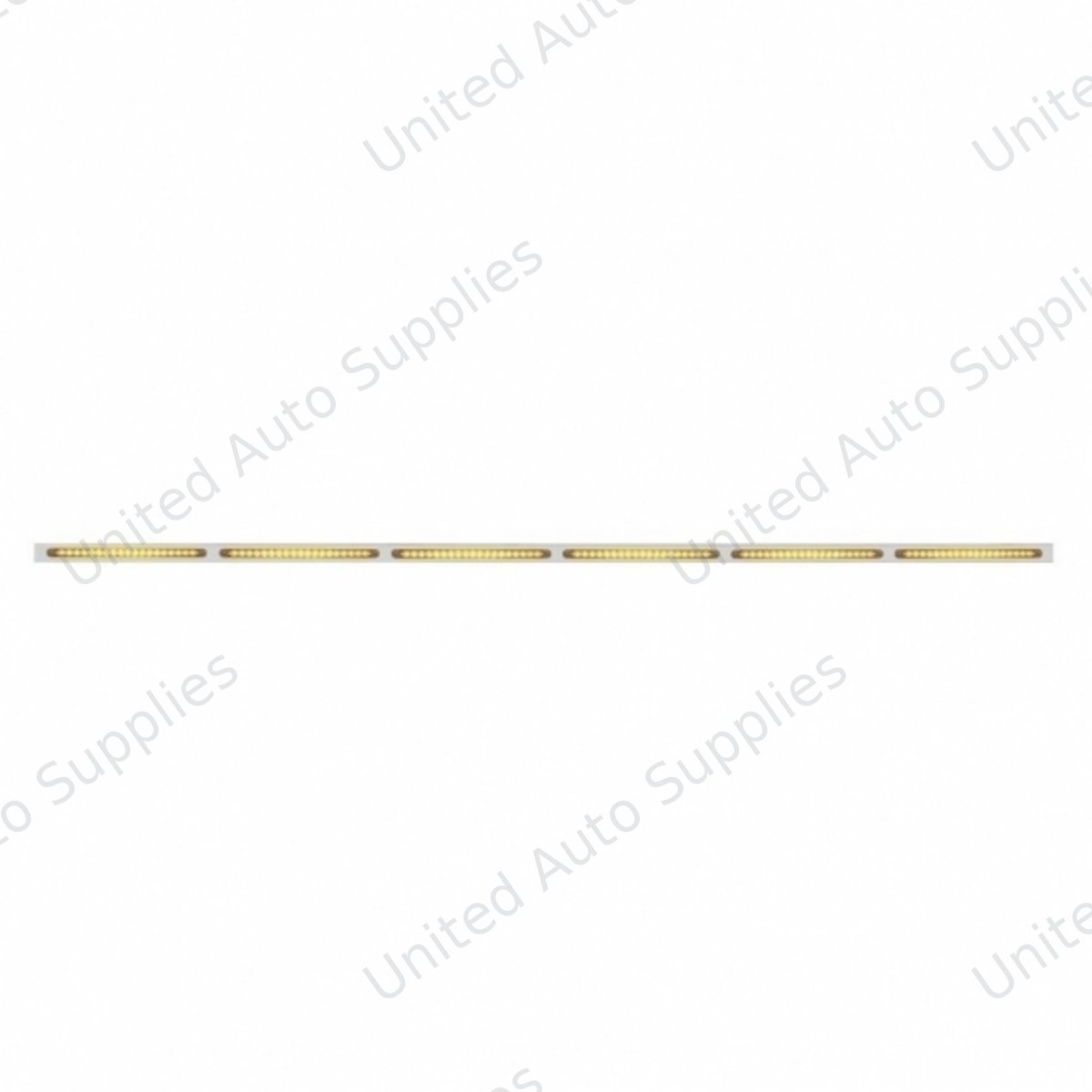 79-1/2" Stainless Bumper Light Bracket With 6X 19 LED 12" Light Bars - Amber LED/Amber Lens