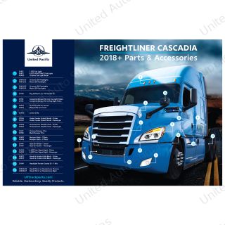 United Pacific Truck Accessories Poster - 2018-2024 Freightliner Cascadia