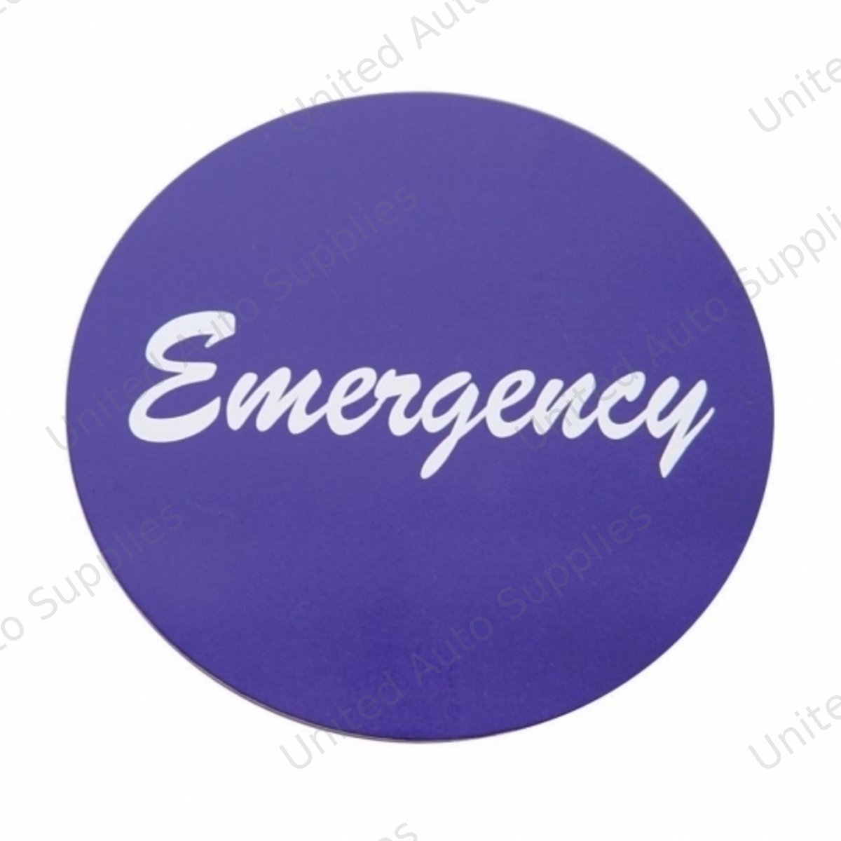 "Emergency" Aluminum Air Valve Knob Sticker Only - Purple