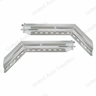 30" 430SS 45-Degree Angled Heavy Duty Mud Flap Hangers-2" Bolt Pattern (Pair)