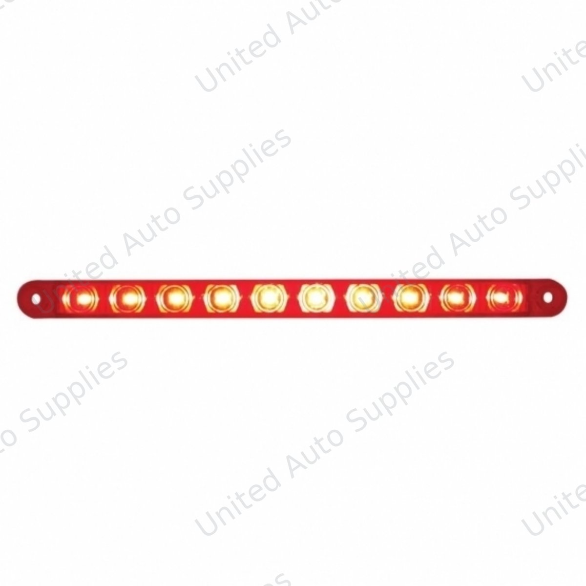 10 LED 9" Light Bar (Stop, Turn & Tail) - Red LED/Red Lens