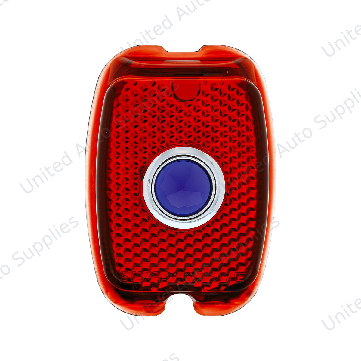 Glass Tail Light Lens With Blue Dot For Chevy Passenger Car (1937-1938) & Truck (1940-1953)