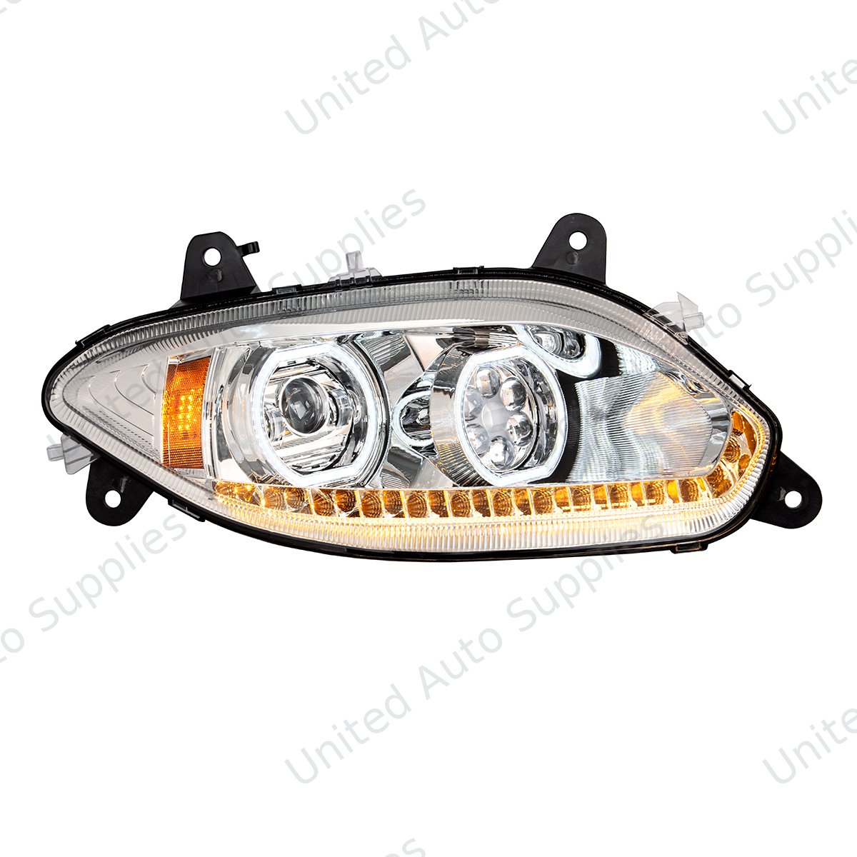Chrome 17 LED Headlight For 2018-2026 International LT - Passenger