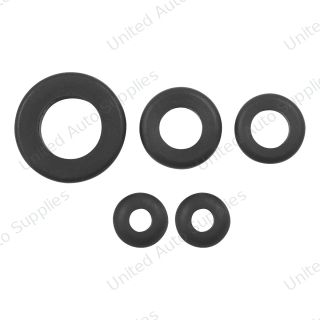 21/32", 7/8",1",1 3/8" Mounting Holes Black Vinyl Grommets (5-Pack)