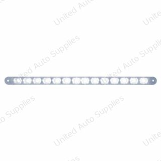 14 LED 12" Auxiliary Strip Light - White LED/Clear Lens (Bulk)