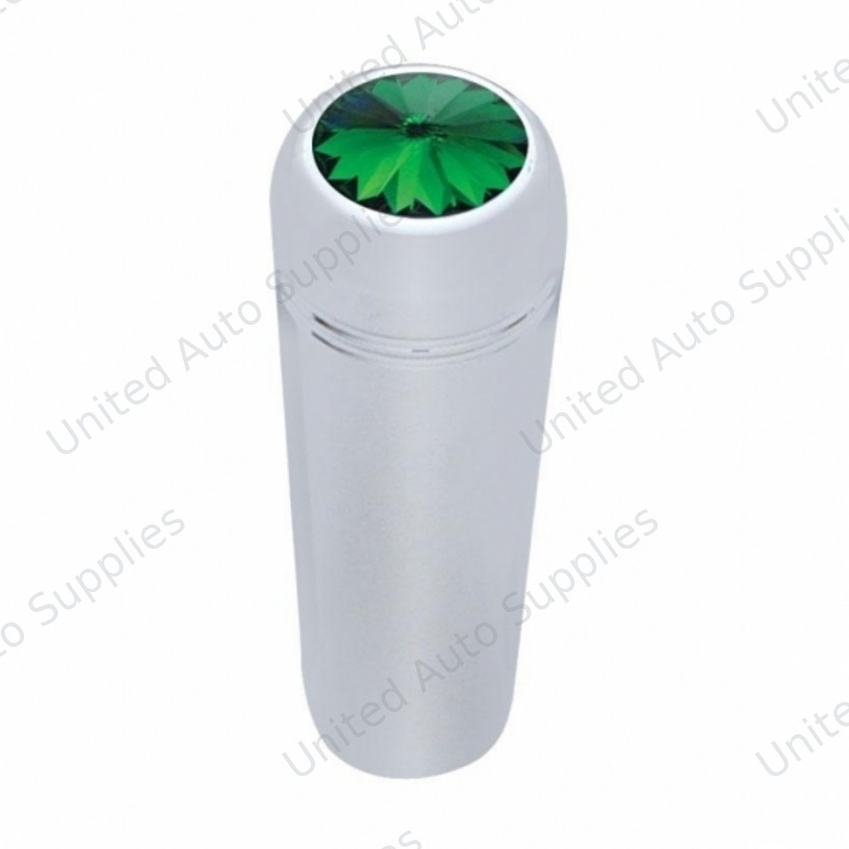 1-7/8" Short Aluminum Toggle Switch Extension With Crystal For Kenworth - Green Crystal