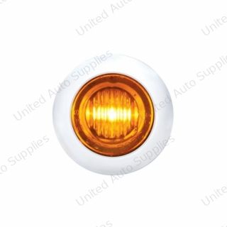 3 LED 3/4" Mini Light With Bezel (Clearance/Marker) - Amber LED/Amber Lens