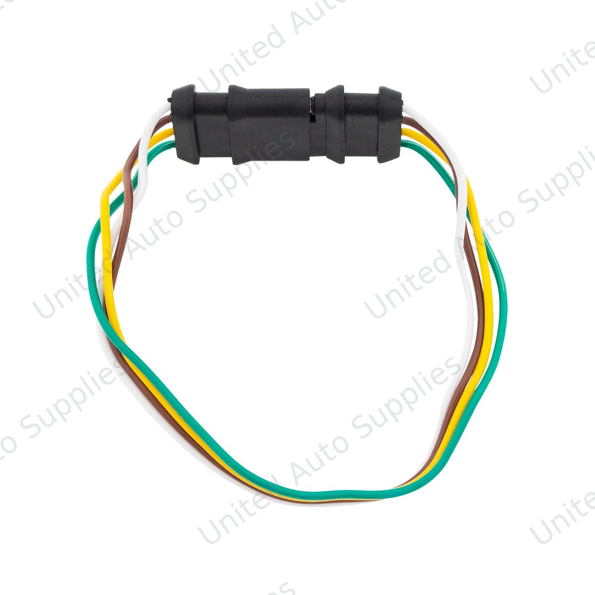 4-Way Flat Moisture Proof M/FM Trailer Connectors w/ Polarized Plugs, 1 Pc.