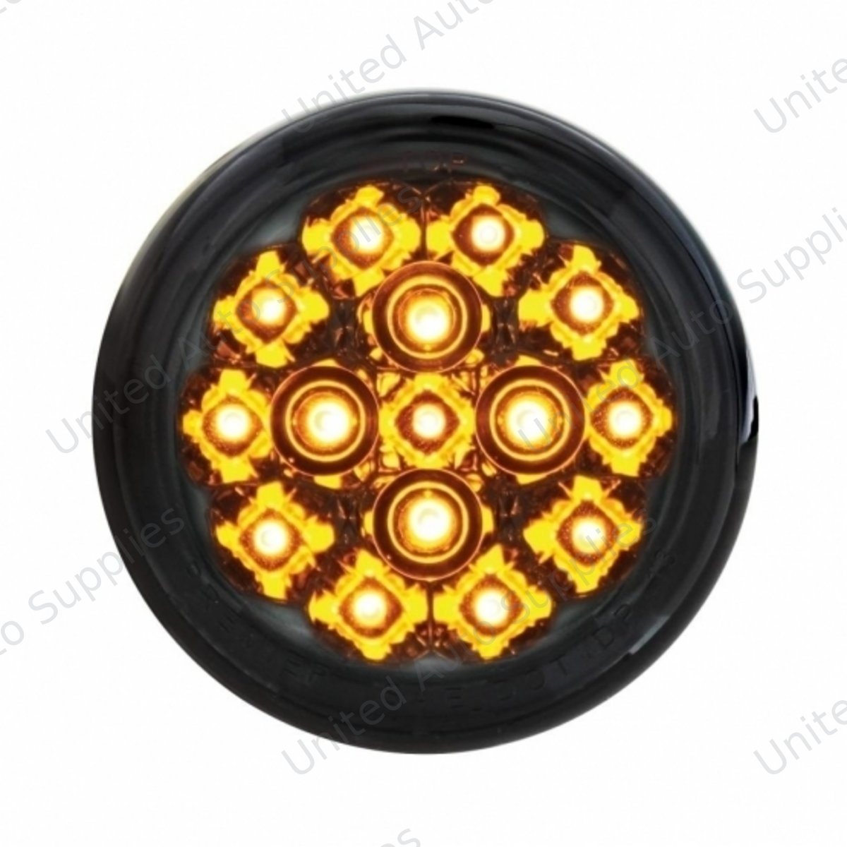 15 LED 2-3/8" Turn Signal Light For Harley Motorcycle- Amber LED/Smoke Lens