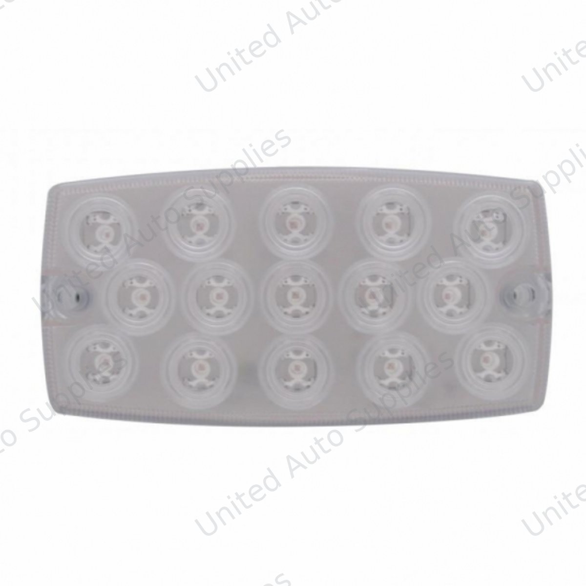 15 LED Rectangular Turn Signal Light - Amber LED/Clear Lens (Bulk)