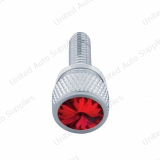 3/4" Short M6-1.0 Dash Screw For Kenworth - Red Crystal (12-Pack)