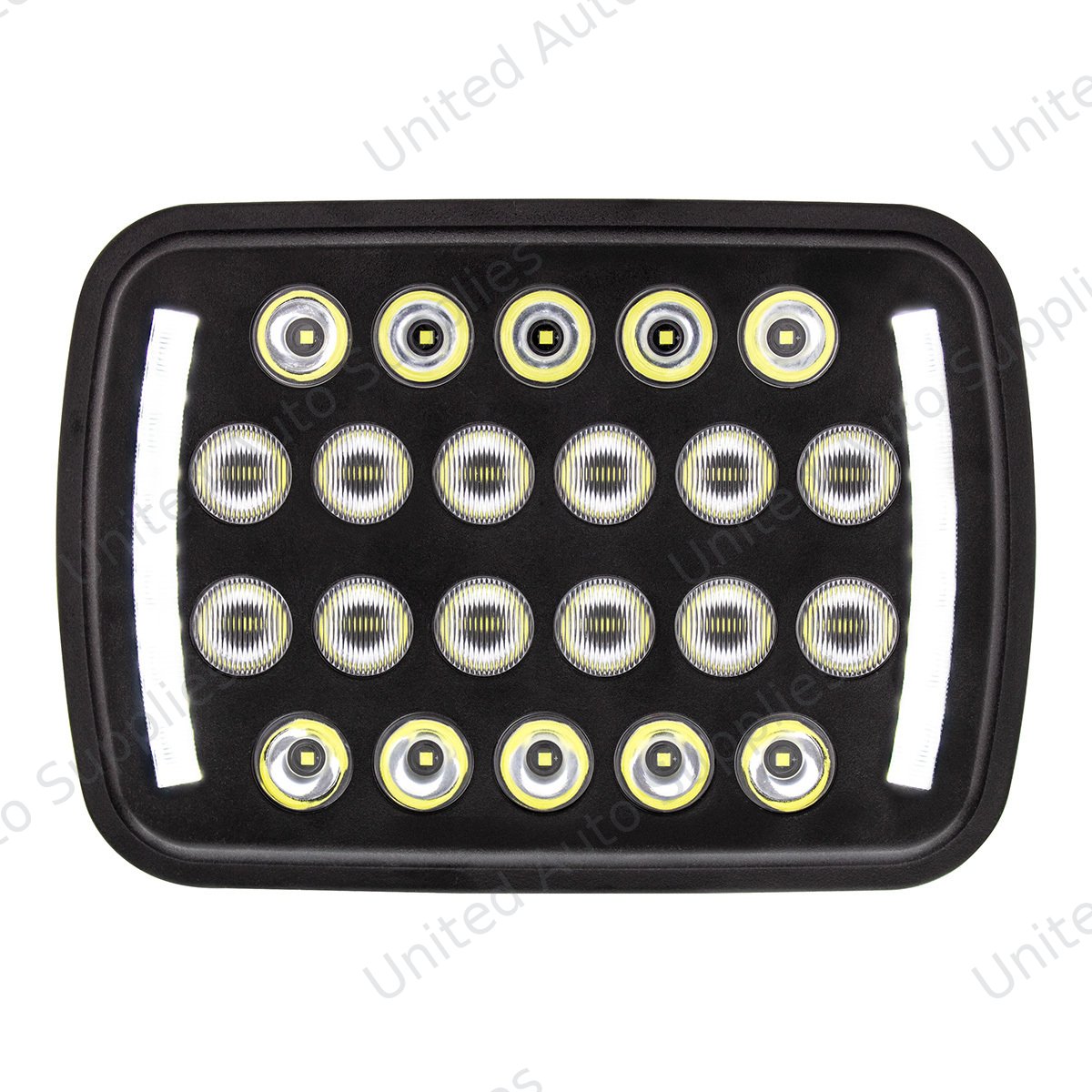 ULTRALIT - 22 High Power LED 5" X 7" Headlight With LED Position Light Bars