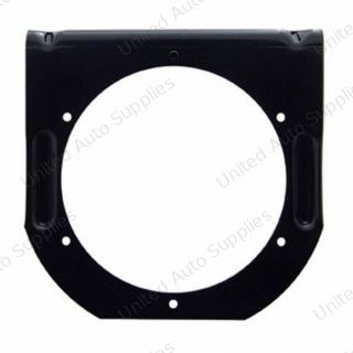 4" Black Light Bracket With Flange - 1 Cutout