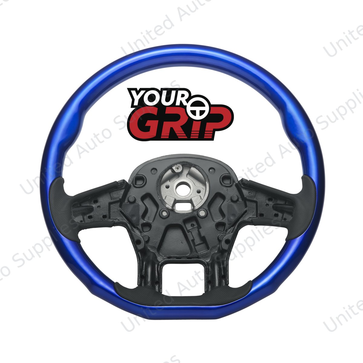 18" YourGrip Wood Candy Color Steering Wheel For 2012-2021 PB 579 & 2013-2021 KW T680-Indigo Blue