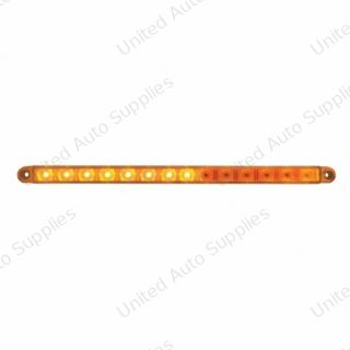 14 LED 12" Sequential Light Bar Only - Amber LED/Amber Lens (Bulk)