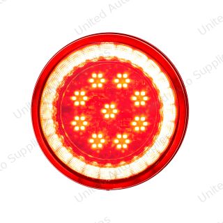 33 LED 4" Round Lumos Light S-Series (Stop, Turn & Tail) - Red LED/Red Lens