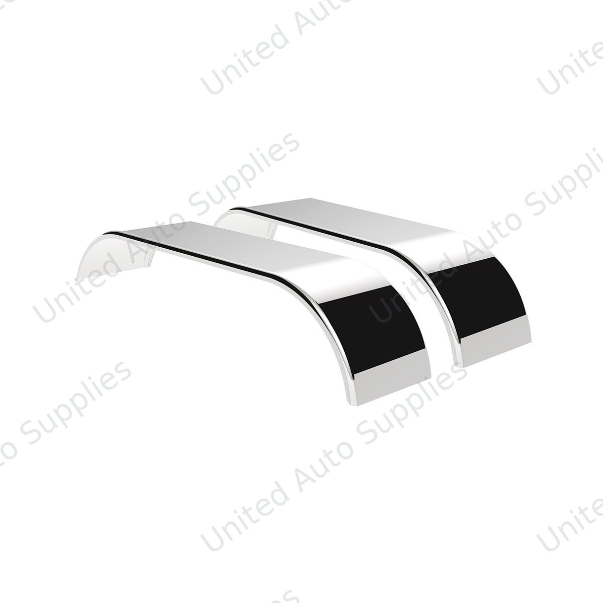 120" 430 Stainless Steel (16ga) Roll Formed Edge Smooth Full Fender 60" Spread - SS Series (Pair)