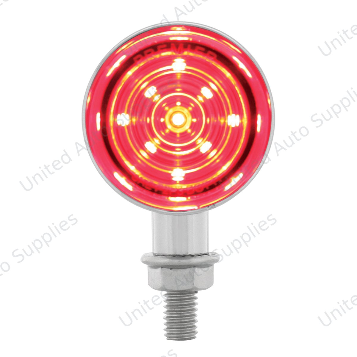 9 LED Dual Function Mini Bullet Light - Red LED/Red Lens