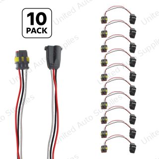 3-Way Molded Female Bullet Plug To 3-Way TE AMP Style 1.5mm Plug adapter (10 Pcs)