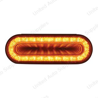 Mirage 24 LED 6" Oval Turn Signal Light - Amber LED/Amber Lens
