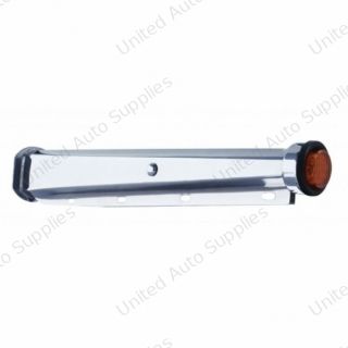 30" Heavy Duty Mud Flap Hangers With 9 LED End Cap & Grommet - Amber LED/Amber Lens (Pair)
