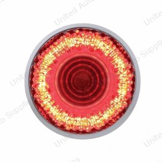 Mirage 9 LED 2" Round Clearance/Marker Light - Red LED/Clear Lens
