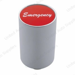 "Emergency" 3" Air Valve Knob - Red Aluminum Sticker