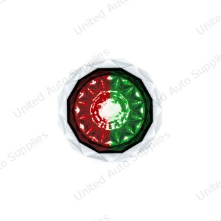 Double Fury 4 LED Dual Function 1-1/8" Crystal Watermelon Light-Red & Green LED